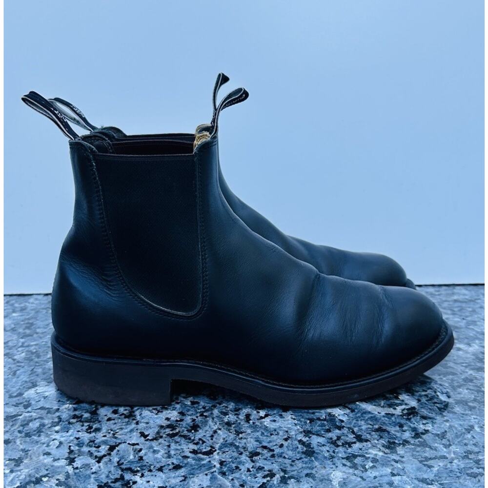 RM Williams Chelsea Black Cuban Boots Size AU/UK 6.5 G / US 7.5